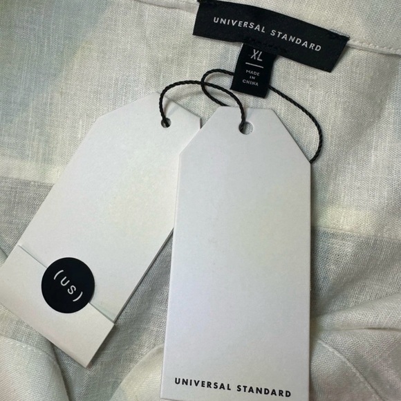 Universal Standard Sea Side Button-Up Shirt Dress Linen Blend Boho  XL 14-16 - Picture 10 of 10